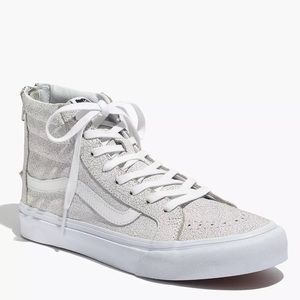 VANS SK8-Hi Slim Zip High-Top sneakers in CRACKLED SUEDE